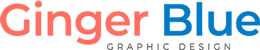 Ginger Blue Graphic Design Logo