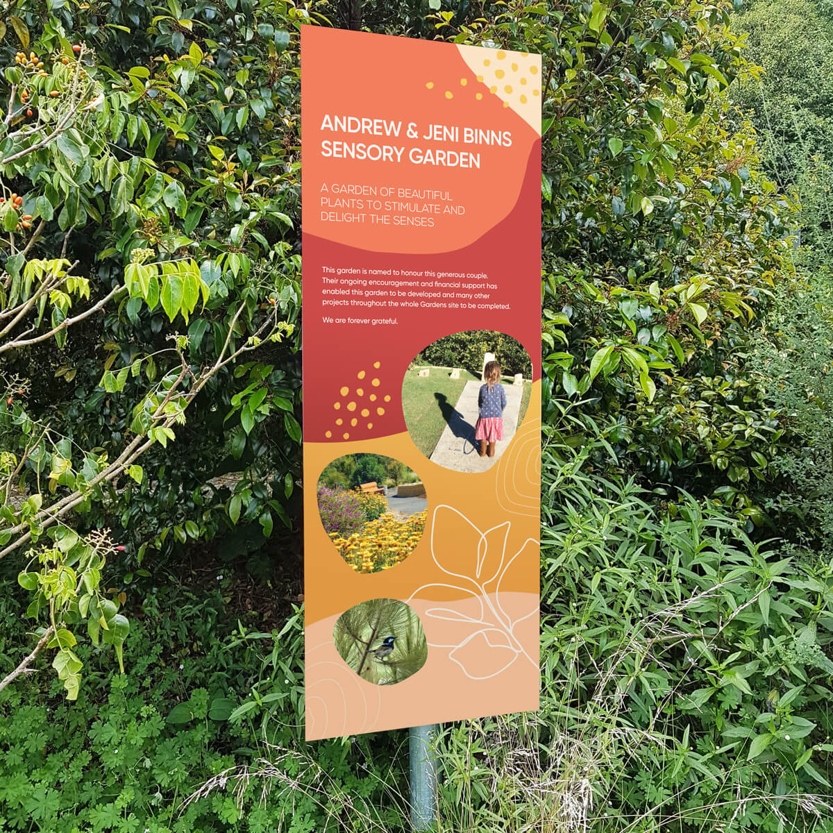 Lismore Rainforest Botanic Sensory Garden sign